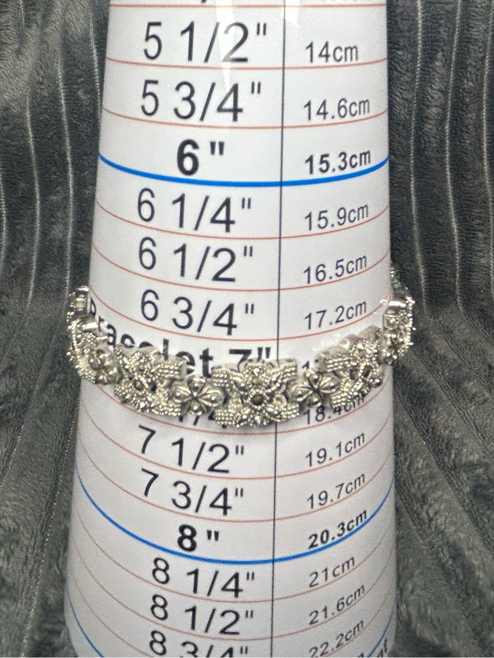 Silver Tone Rhinestone Bracelet - Picture 6 of 6